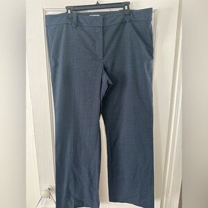 LOFT Classic Navy Tweed Trouser Pant
